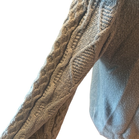 Rebecca Minkoff Blue Cable Knit Sleeve Sweater Size M - Picture 5 of 5